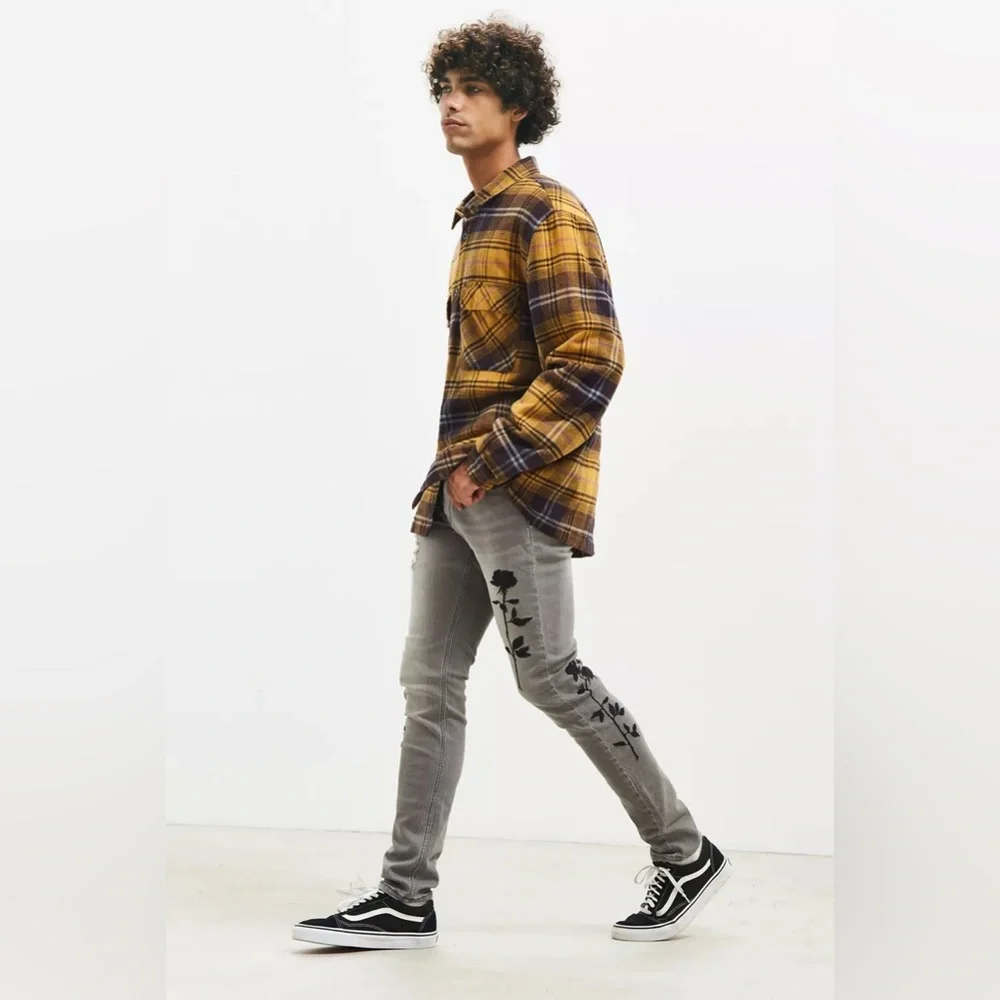 Urban Outfitters Embroidered Skinny Jeans